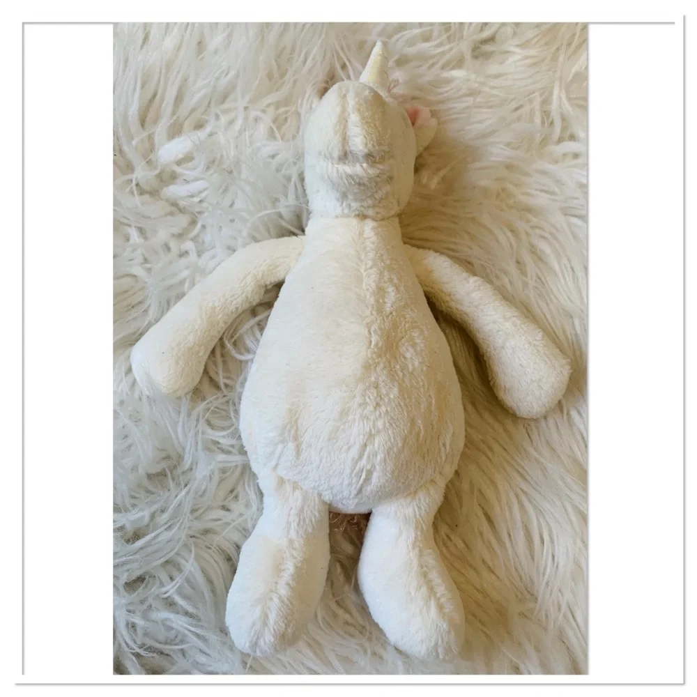 Jellycat London Bashful Unicorn Retired Plush Stuffed Animal Toy Pink White